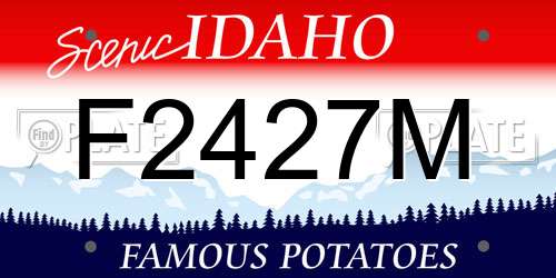 F2427M Idaho License Plate