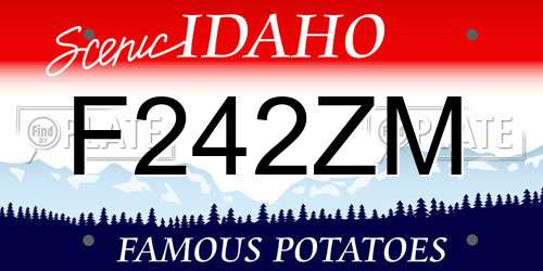 F242ZM Idaho License Plate