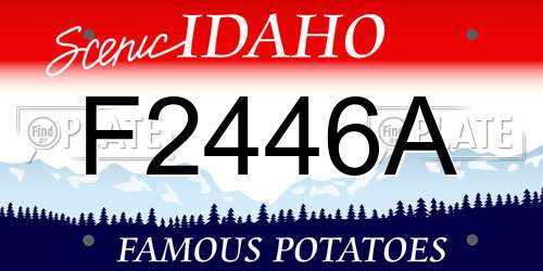 F2446A Idaho License Plate