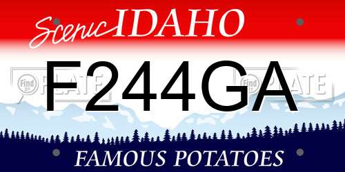 F244GA Idaho License Plate