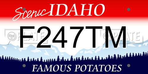 F247TM Idaho License Plate