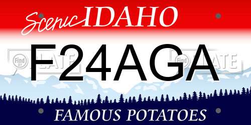 F24AGA Idaho License Plate