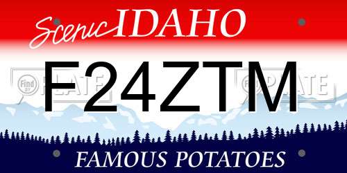 F24ZTM Idaho License Plate