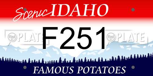 F251 Idaho License Plate