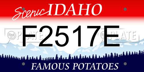 F2517E Idaho License Plate