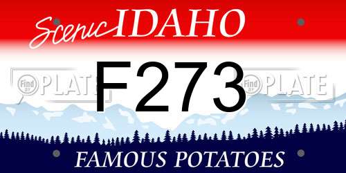 F273 Idaho License Plate