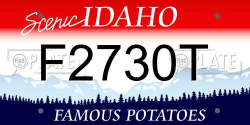 F2730T Idaho License Plate