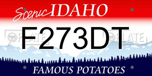 F273DT Idaho License Plate
