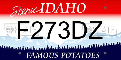 F273DZ Idaho License Plate