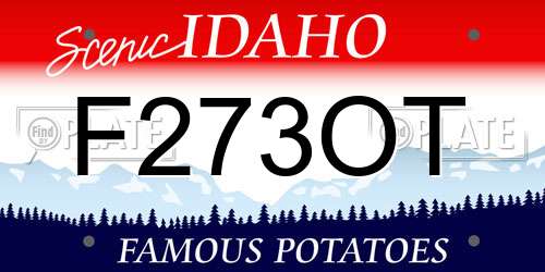F273OT Idaho License Plate