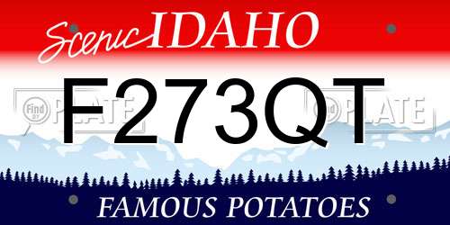 F273QT Idaho License Plate