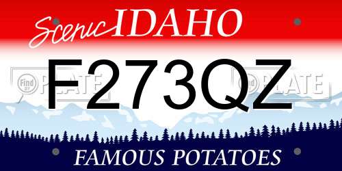 F273QZ Idaho License Plate