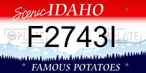 F2743I Idaho License Plate