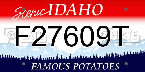 F27609T Idaho License Plate
