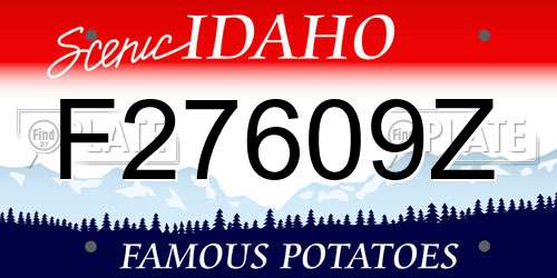 F27609Z Idaho License Plate