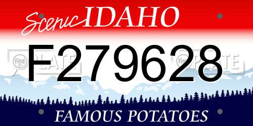 F279628 Idaho License Plate