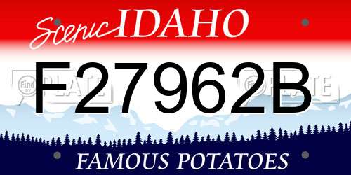 F27962B Idaho License Plate
