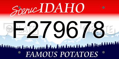 F279678 Idaho License Plate