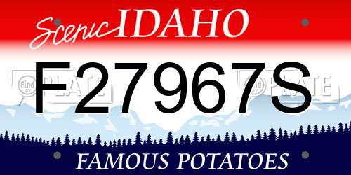F27967S Idaho License Plate
