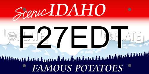 F27EDT Idaho License Plate