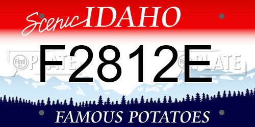 F2812E Idaho License Plate