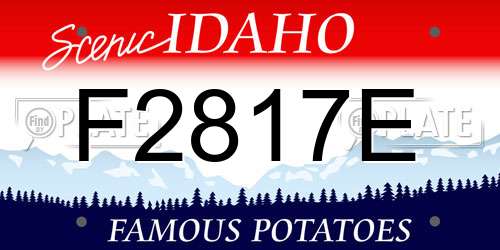 F2817E Idaho License Plate