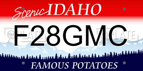F28GMC Idaho License Plate