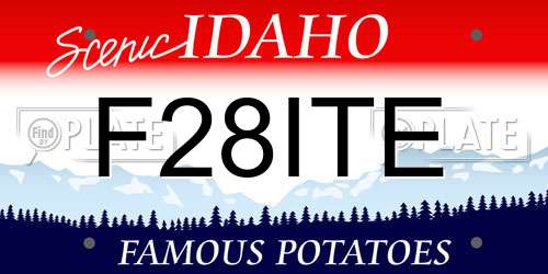 F28ITE Idaho License Plate