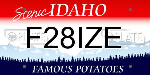 F28IZE Idaho License Plate