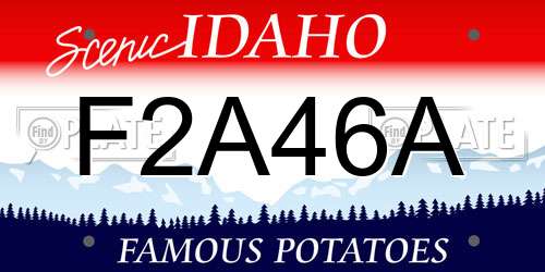 F2A46A Idaho License Plate
