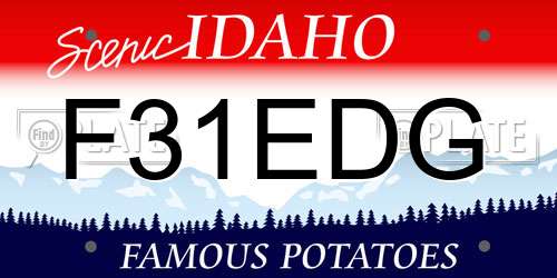 F31EDG Idaho License Plate