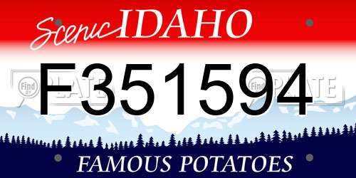 F351594 Idaho License Plate
