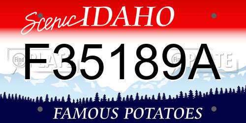 F35189A Idaho License Plate