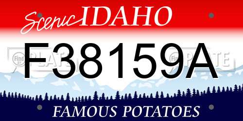 F38159A Idaho License Plate