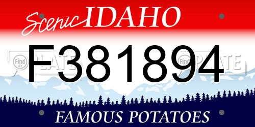 F381894 Idaho License Plate
