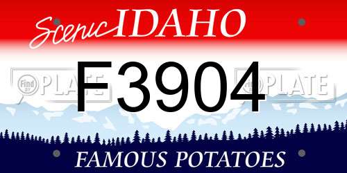 F3904 Idaho License Plate