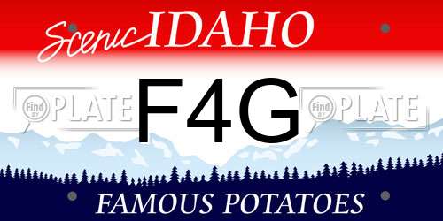 F4G Idaho License Plate