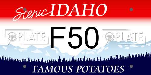 F50 Idaho License Plate