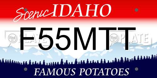 F55MTT Idaho License Plate