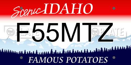 F55MTZ Idaho License Plate
