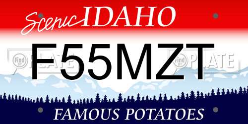 F55MZT Idaho License Plate