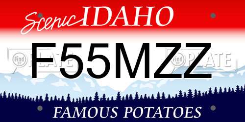 F55MZZ Idaho License Plate