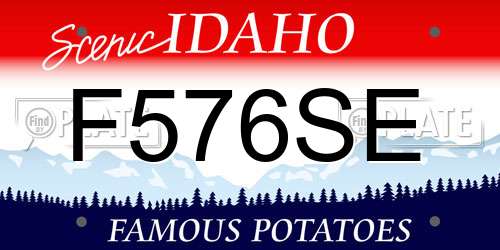 F576SE Idaho License Plate