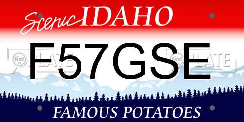 F57GSE Idaho License Plate