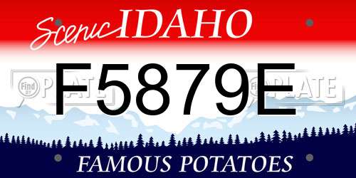 F5879E Idaho License Plate