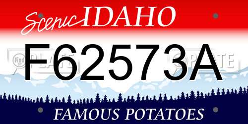 F62573A Idaho License Plate