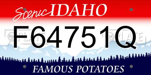 F64751Q Idaho License Plate