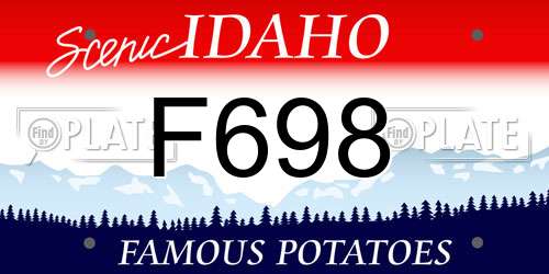 F698 Idaho License Plate