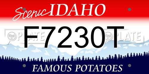 F7230T Idaho License Plate