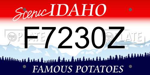 F7230Z Idaho License Plate